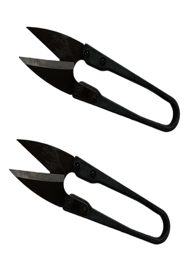 Zenith Metal Embroidery Sewing Snips Thread Cutter Scissors (Black) - Set of 2 - Image 1